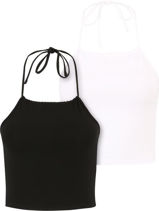 Immagine prodotto Urban Classics Top cropped halter da donna 2-Pack (XL)