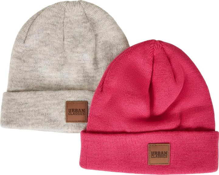 Urban Classics Logopatch Beanie Kids 2-Pack