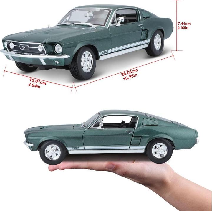 Image du produit Maisto Ford Mustang 1967 1/18 vert foncé