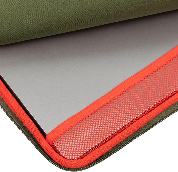 Actual product image Rivacase Anti-shock Case for MacBook 13" Vertical Zip Khaki - Green (15.60")