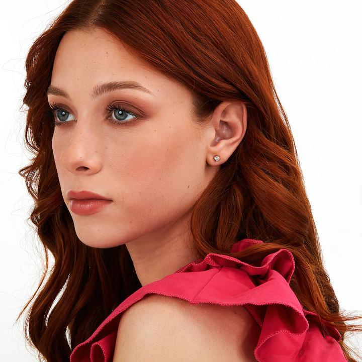 Actual product image La Petite Story Gold-plated earrings with clear zircons Silver LPS01AWV13 (925 silver)