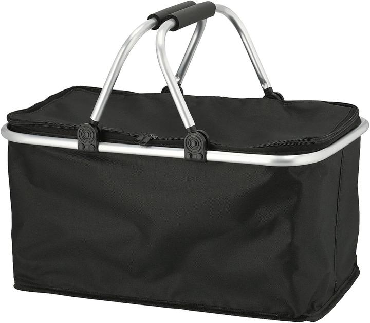 Image du produit Novaliv Einkaufskorb faltbar mit Kühlfunktion 30 Liter SCHWARZ Isolierkorb mit gepolsterten Tragegri