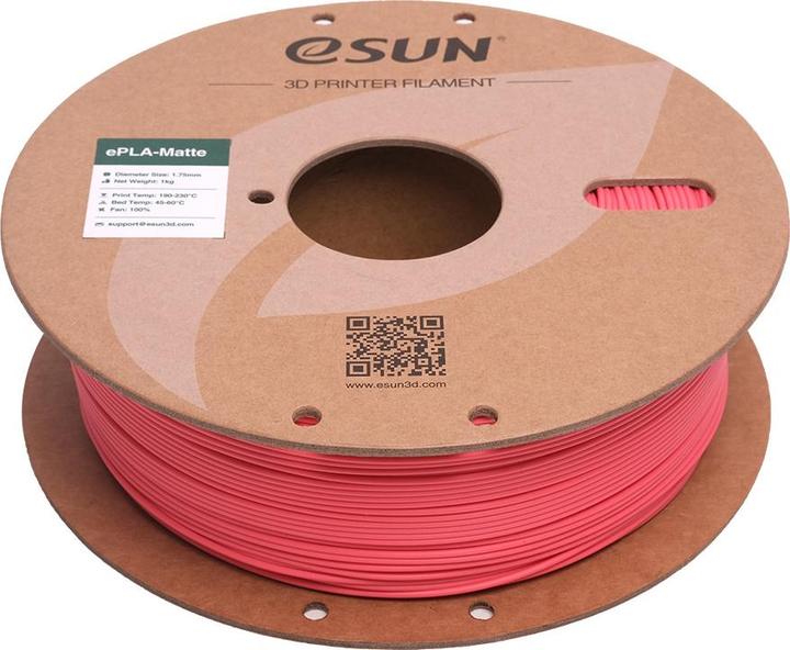 Produktbild eSUN ePLA-Matte Erdbeer Rot Filament 1.75mm 1Kg (PLA, 1.75 mm, 1000 g, Rot)