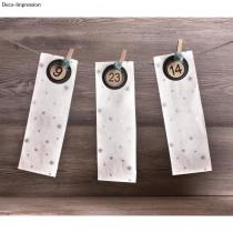 Produktbild Rayher Papier-Faltenbeutel m. Sternchen, silber, 25 Stü (Geschenkpapier, 25 x)