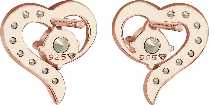 Actual product image Elli Earrings Heart Love Crystals 925 Silver Darling (Glass crystal, 925 sterling silver)