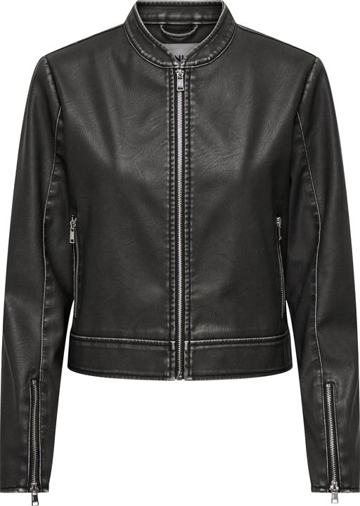 Produktbild Only Stehkragen Ärmelbündchen mit Reissverschluss Jacke Kunstlederjacke (XS)