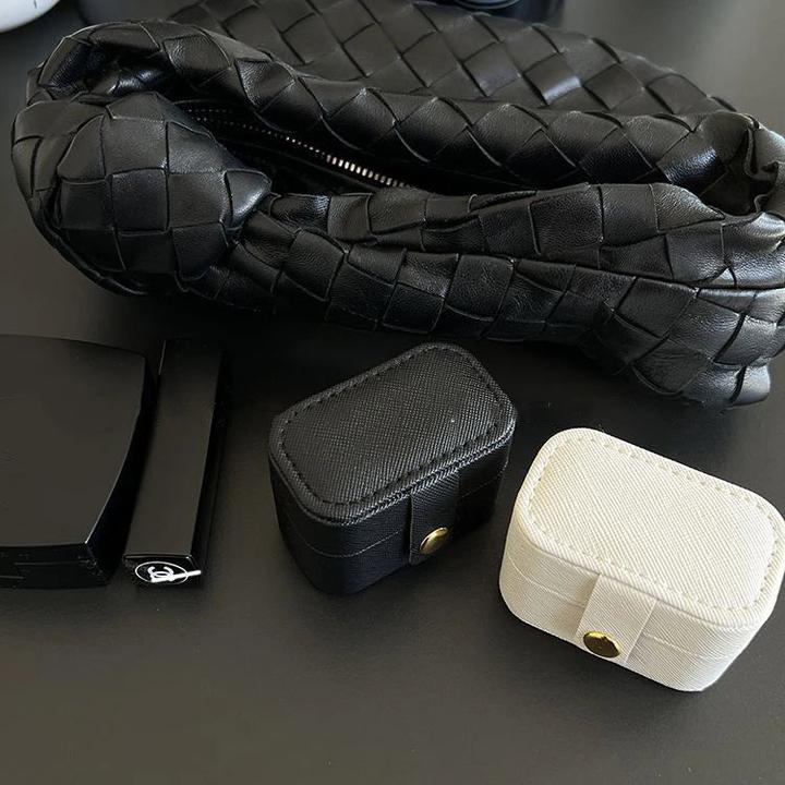 Actual product image Only-Bags.Store Mini Portable Small Jewellery Storage Bag Travel Simple Leather Ring Necklace Earrings
