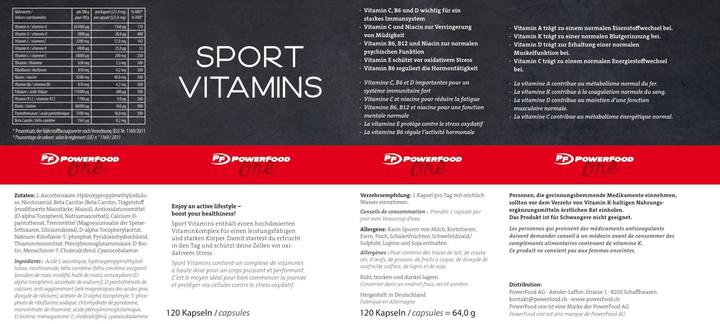 Produktbild PowerFood One Sport Vitamins (120 Stück, Kapseln, 521 g)