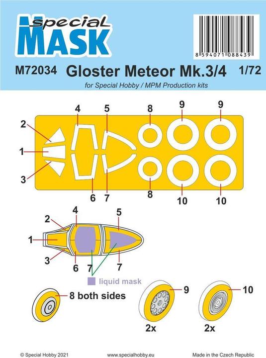 Produktbild Special Hobby Gloster Meteor Mk.3/4 MASK