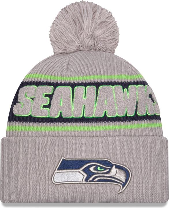 New Era NFL Sideline Winter Mütze Seattle Seahawks Grau