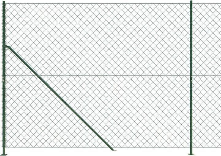 Immagine prodotto VidaXL Maschendrahtzaun mit Bodenflansch Grün 1,8x10 m, Farbe