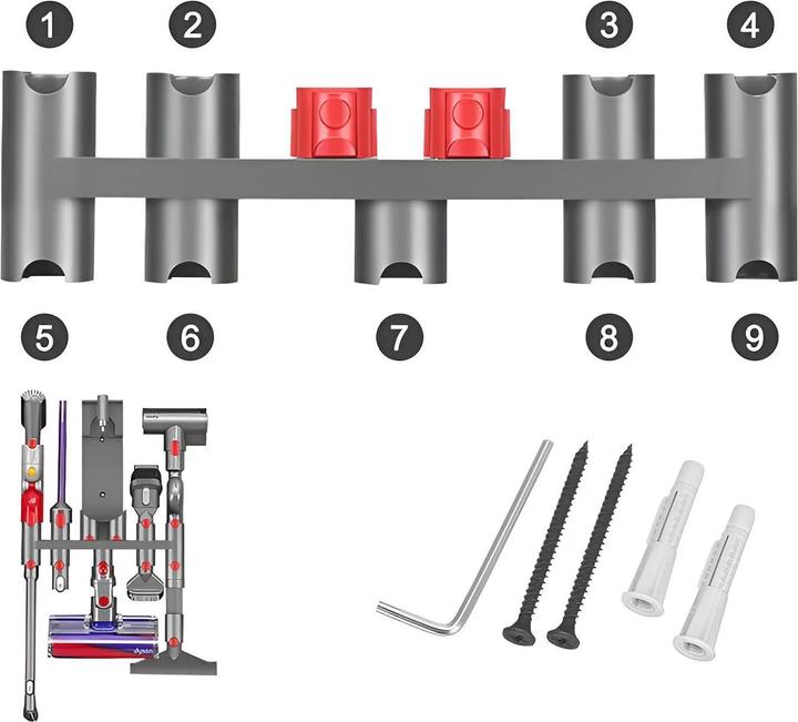 Image du produit Novidarte Porte-accessoires pour aspirateur Dyson