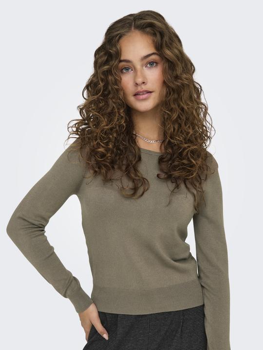 Produktbild Only Normal geschnitten Rundhals Gerippte Ärmelbündchen Pullover Strickpullover (XL)