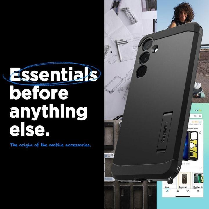 Actual product image Spigen Tough Armor Sam A35 5G czarny/black ACS07517 (Samsung Galaxy A35)