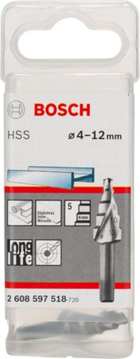 Produktbild Bosch Professional Zubehör Stufenbohrer HSS, 4 - 12 mm, 6 mm, 50 mm, 5 Stufen (6 mm)