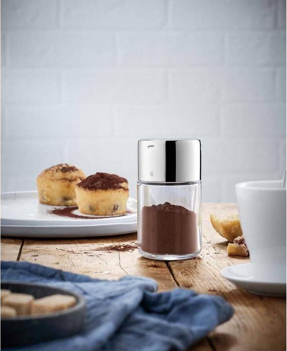 Produktbild WMF Schokostreuer Kakao Streudose für 240g Glasbehälter Barista Edelstahl