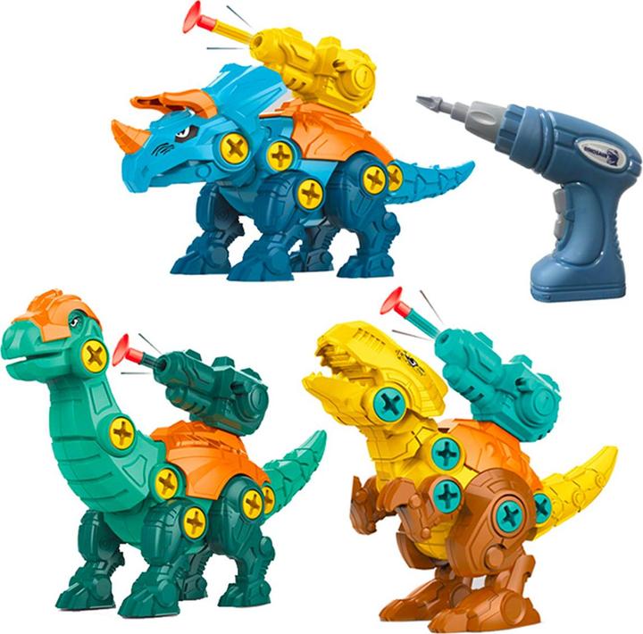 Actual product image VR Shinecon 3-in-1 dinosaur figures to assemble
