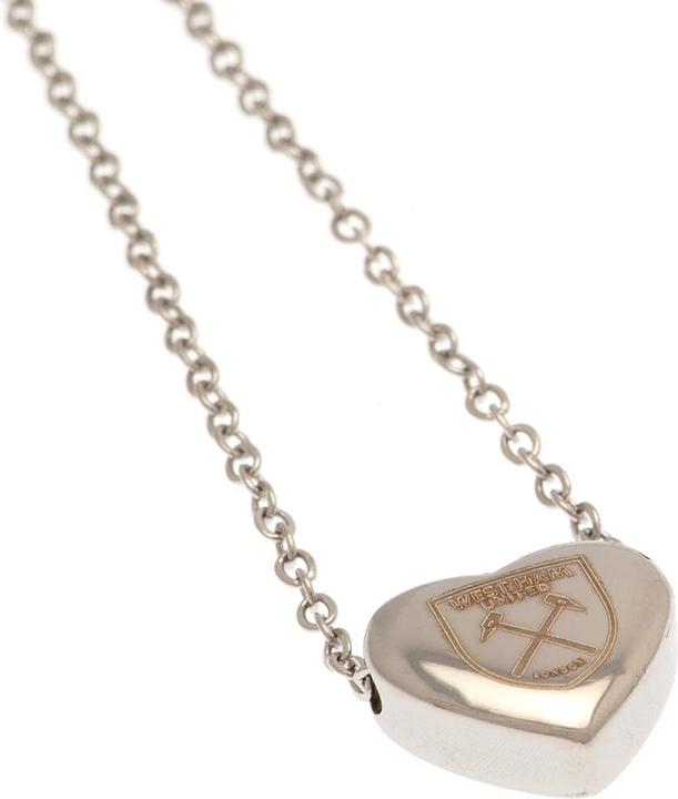 Immagine prodotto West Ham United FC Collana e ciondolo a forma di cuore in acciaio inossidabile (100% materiale sintetico)
