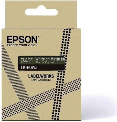 Produktbild Epson Matte Khaki/White 24mm LK-6QWJ (2.40 cm, Weiss, Braun)