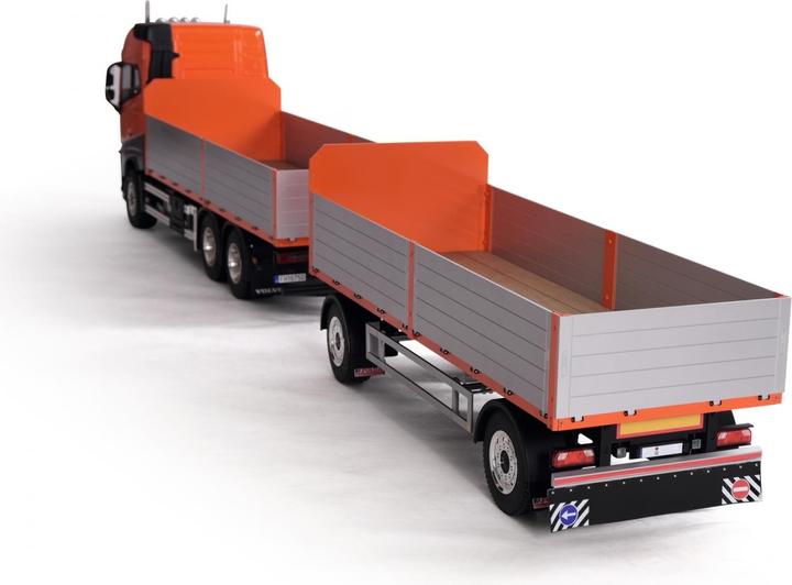 Image du produit Carson Modellsport 907624 Pièce de tuning remorque 2 essieux pour matériaux de construction