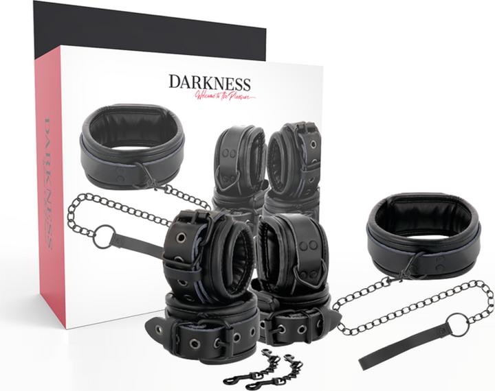 Actual product image Darkness Leather And Handcuffs Black