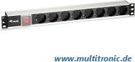 Produktbild equip Steckdosenleiste 1HE8fach Schukon. Alu Sch (8 x, CEE 7/3, 1.80 m)