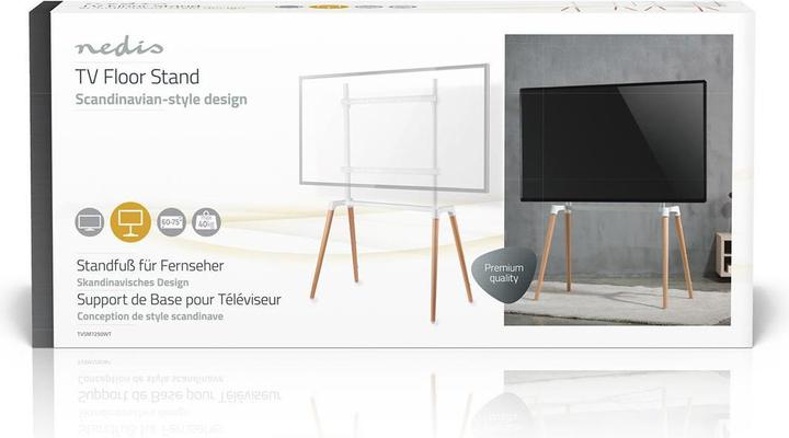 Image du produit Nedis Support TV au sol 60 - 75 " poids maximum supporté par l'écran : 40 kg Design scandinave A (75", 40 kg)