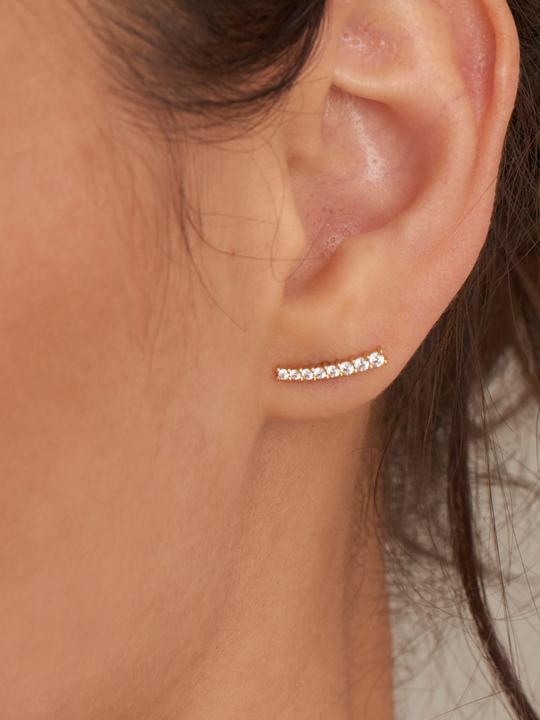 Actual product image Ania Haie Stud Earrings Glam Crawler Stud 925 Sterling Silver (925 silver)