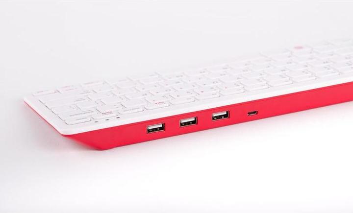 Actual product image Raspberry Pi Official WHITE keyboard for QWERTZ (DE) (DE, Cable)