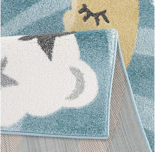 Image du produit Paco Home Tapis enfant Montagne Nature Bleu (80 x 150 cm)