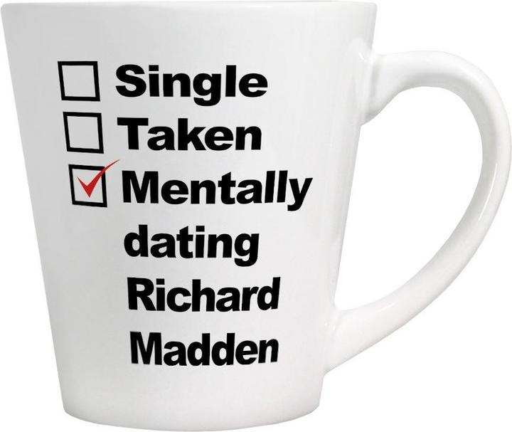 Actual product image Grindstore Coffee Mug Mentally Dating Richard Madden