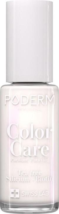 Actual product image Poderm Colour Care Tea Tree Oil Nail Polish 122 Pearl White (122 Pearl white, Colour paint)