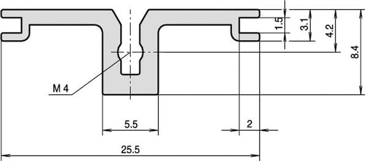 Produktbild Schroff Modulschienen hinten, Typ AB, für Rear I/O Kartenführungen - MODULSCHIEN