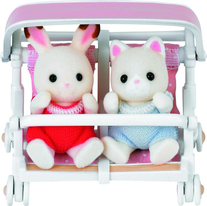 Actual product image Sylvanian Families Twin pushchairs