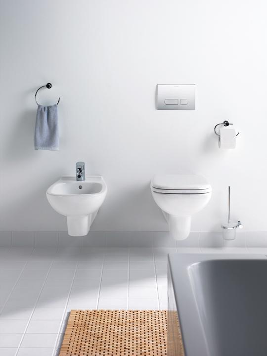 Image du produit Duravit Ensemble brosse D-CODE pour montage mural, verre chromé mat