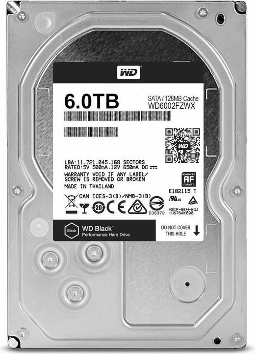 Image du produit WD Disque dur interne noir 3.5" 6TB (6 To, 3.5")