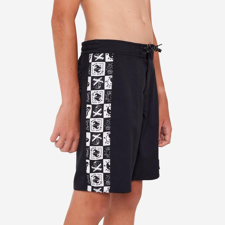 Image du produit Olaian Boardshort surf Garçon - 900 Band noir (10, 11, 12)