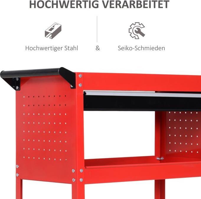 Actual product image Swisshandel24 Workshop trolley, tool trolley with 3 levels, transport trolley with drawer, assembly trolley for (1 x)