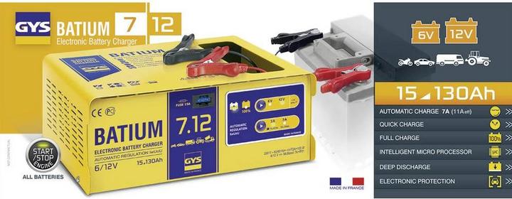 Actual product image GYS Batium 7/12 (6V, 12V, 7 A)