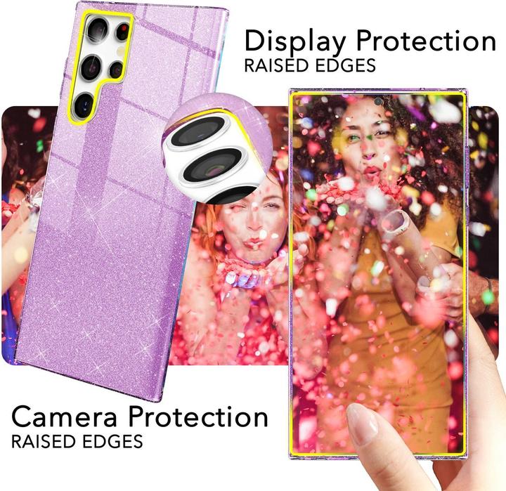 Immagine prodotto Nalia Copertina ibrida glitterata (Samsung Galaxy S24 Ultra)