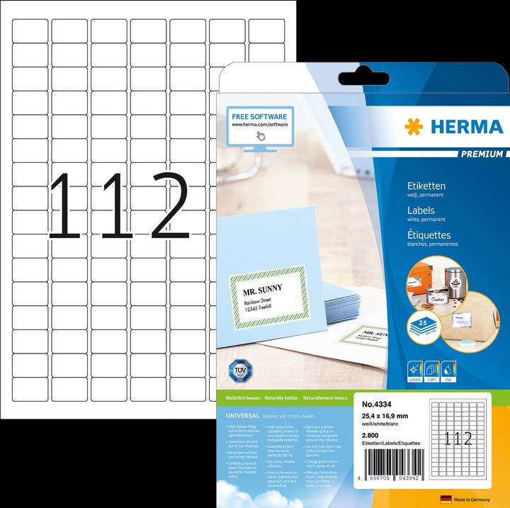 Herma Universal labels A4