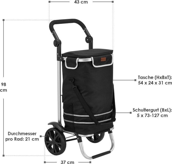 Produktbild Juskys 3in1 Einkaufstrolley