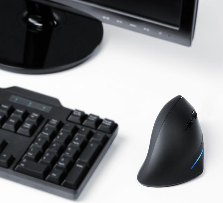 Produktbild CSL ergonomische Maus Funk, ergonomische Vertikal Mouse 2,4 GHz, gegen Maus-/Tennisarm RSI Syndrom (Kabellos)