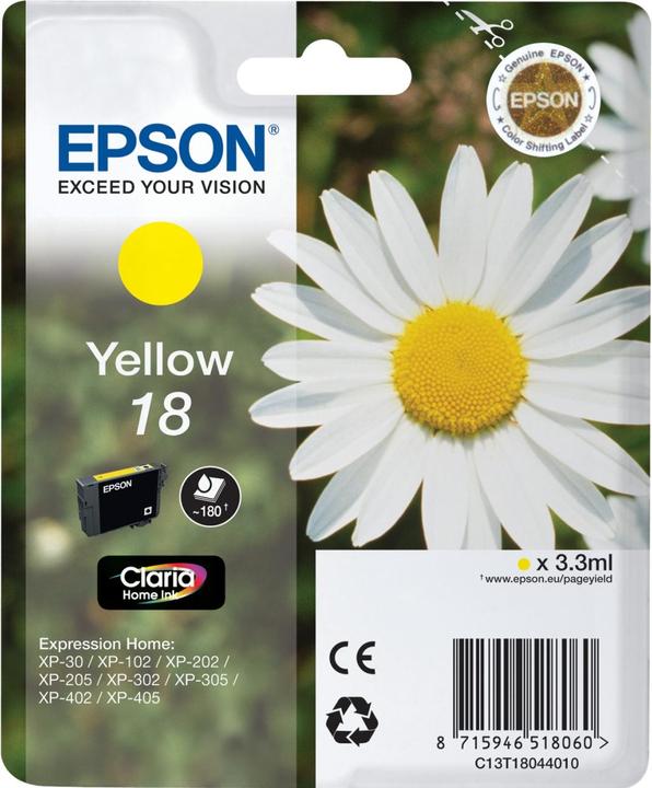 Produktbild Epson Original Tintenpatrone T1804 (Y)