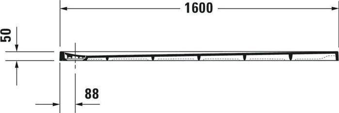 Actual product image Duravit Rectangular shower tray STONETTO 1600x900x50mm anthracite