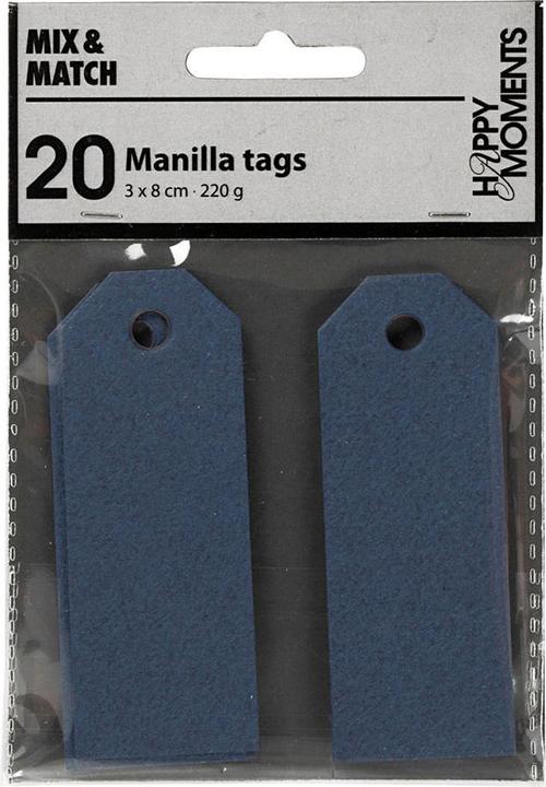 Produktbild Creativ Company Manila-Etiketten Blau, 20 Stück. (Geschenkfolie, 20 x)