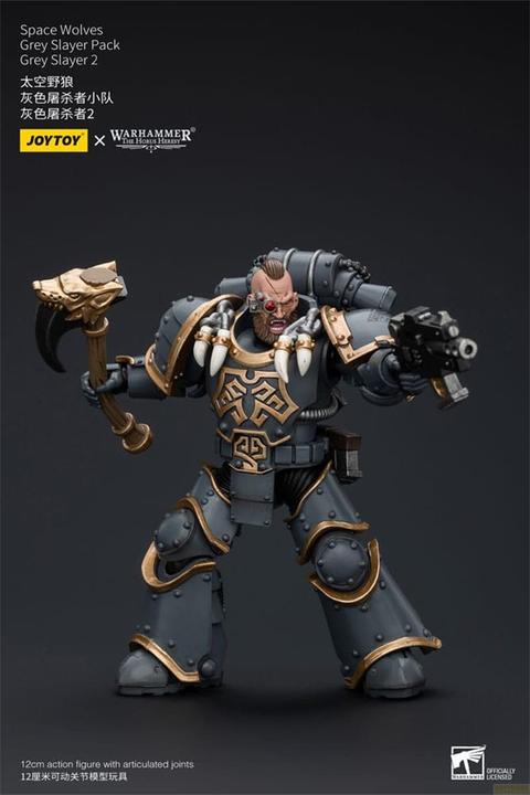 Actual product image Joy Toy Warhammer The Horus Heresy action figure 1/18 Space Wolves Grey Slayer Pack Grey Slayer 2 12 cm