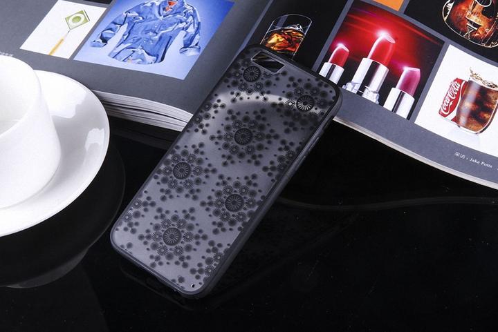 Actual product image König Design Huawei P9 Lite Mobile Case Mandala Case Cover Motif Flakes Black (Apple iPhone 14 Plus)