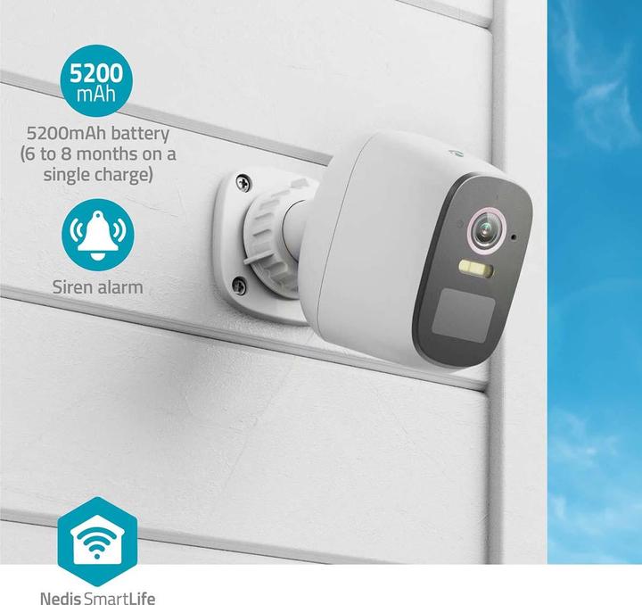 Immagine prodotto Nedis Telecamera SmartLife per esterni | Wi-Fi | Spotlight | 4MP Quad HD 1440p / 2560x1440 | Pan (2560 x 1440 Pixels)