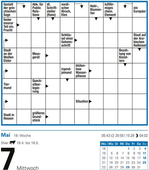 Immagine prodotto Harenberg Calendario giornaliero a strappo con cruciverba 2025 (Tedesco)